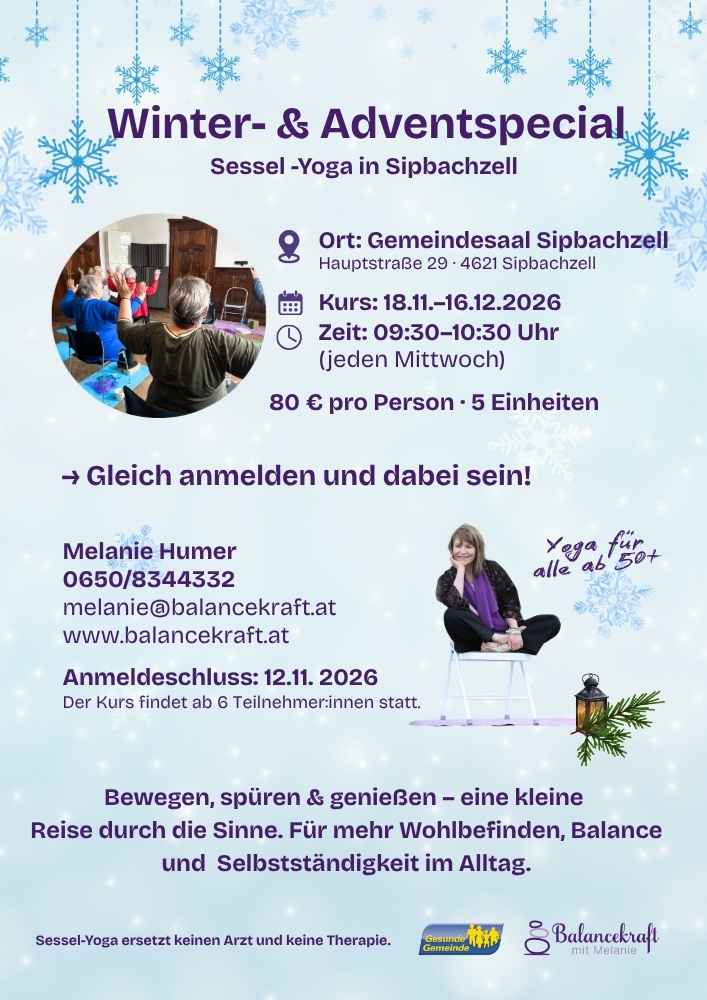 Sessel-Yoga Weihnachten Sipbachzell